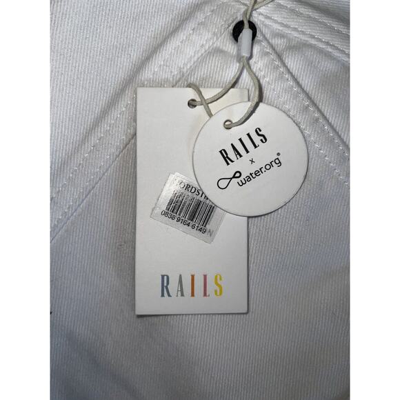 RAILS Womens Size 31 White Jean Skirt Canyon High Waisted Salt Denim Button Up - Picture 6 of 9